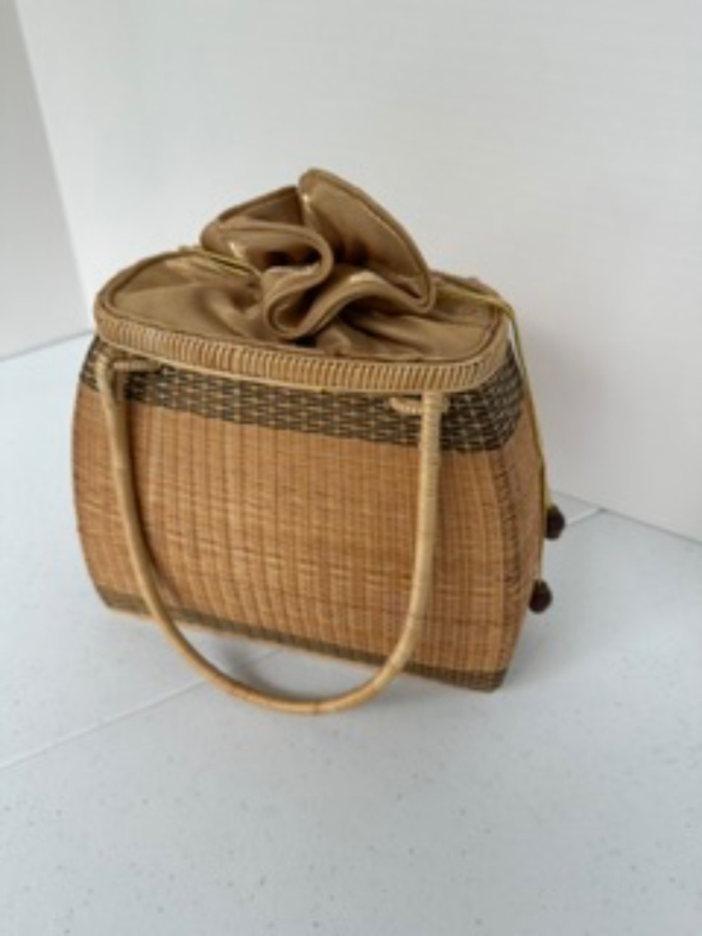 Japanese Straw Handbag - Like New - Never used/pre-2000's
